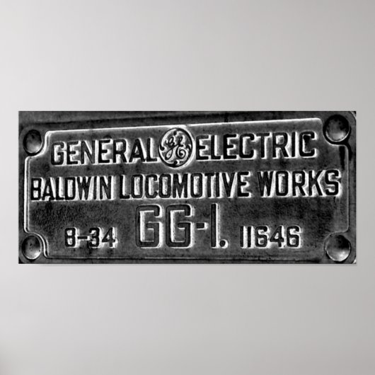 ペンシルバニア鉄道GG-1 #4800ビルダープレート ポスター (正面)