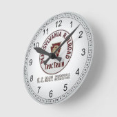 ペンシルバニア鉄道TrucTrainサービス ラウンド壁時計 (傾斜)