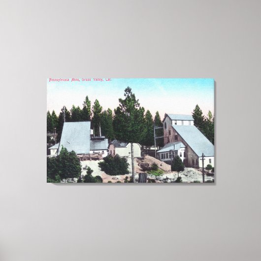 ペンシルバニア鉱山の外観 キャンバスプリント (正面)