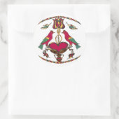 ペンシルバニア鳥16進サイン ラウンドシール (バッグ)