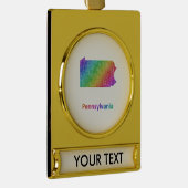 ペンシルバニア ゴールドプレートバナーオーナメント (右)