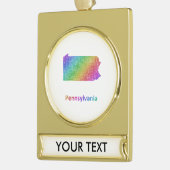 ペンシルバニア ゴールドプレートバナーオーナメント (左)