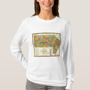 ペンシルバニア、ニュージャージーおよびデラウェア州の地図 Tシャツ