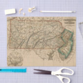 ペンシルバニア、ニュージャージー 薄葉紙 (クラフト)