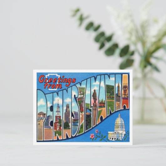 ペンシルバニア・ヴィンテージ・トラベルからの挨拶 ポストカード (スタンド正面)