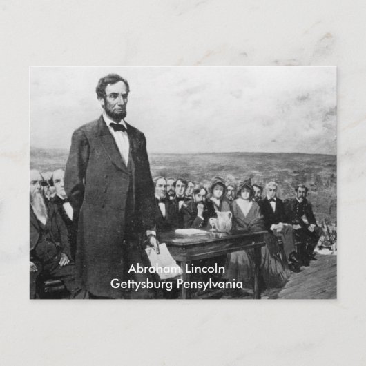 ペンシルバニアAbraham Lincoln Gettysburgはがき ポストカード (正面)