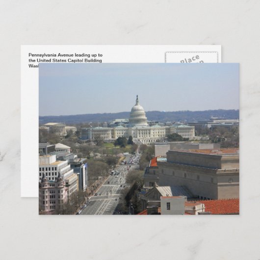ペンシルバニアAve Washington D.C.を造る国会議事堂 ポストカード (正面/裏面)