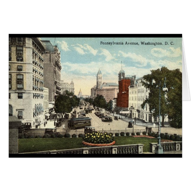 ペンシルバニアAve Washington D.C. Reproのヴィンテージ1912年 (正面横)