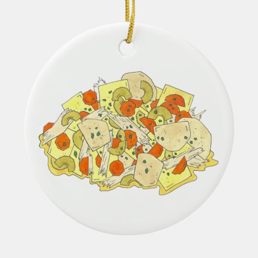 ペンシルバニアPAオランダアミッシュフードチキンポットパイ セラミックオーナメント (正面)