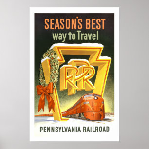 ペンシルバニアPA鉄道米国ヴィンテージ旅行 ポスター