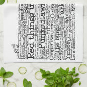 ペンシルバニアUSAスラング語アートマップキッチンタオル キッチンタオル (折り畳み)