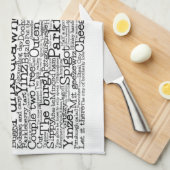 ペンシルバニアUSAスラング語アートマップキッチンタオル キッチンタオル (四つ折り)