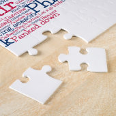 ペンシルバニアUSAスラング語アートマップジグソーパズル ジグソーパズル (側面)