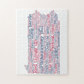 ペンシルバニアUSAスラング語アートマップジグソーパズル ジグソーパズル (縦)