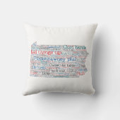 ペンシルバニアUSAスラング語アートマップ クッション (裏面)