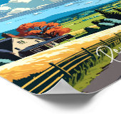 ペンシルバニアUSAヴィンテージ旅行イラストレーション ポスター (角)