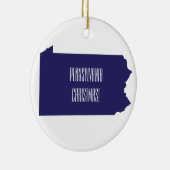 ペンシルバニパーソナライズされたアのクリスマス飾り！ セラミックオーナメント (右)