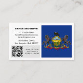 ペンシルバモダンニア州旗/アメリカ 名刺 (裏面)