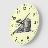 ペンシルバモダンニア鉄道電力 ラージ壁時計 (傾斜)