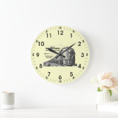 ペンシルバモダンニア鉄道電力 ラージ壁時計 (ホーム)