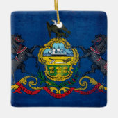 ペンシルバ動揺してニア州旗 セラミックオーナメント (正面)