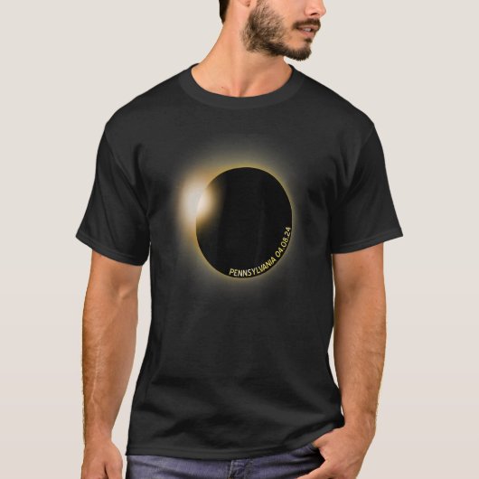 ペンシルバ太陽のニアEclipse 2024天文学 Tシャツ (正面)