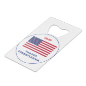 ペンシルバ感謝していニア2020年選挙 クレジットカード栓抜き (正面アングル)