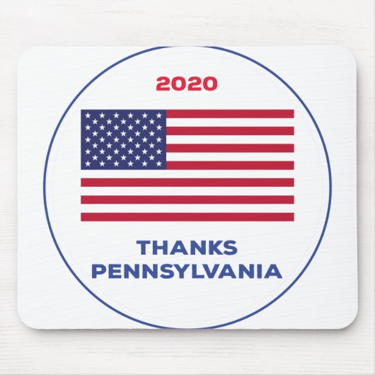 ペンシルバ感謝していニア2020年選挙 マウスパッド (正面)