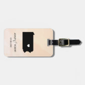 ペンシルバ結婚ニア地図の荷物タグ、カスタム贈り物 ラゲッジタグ (正面横)