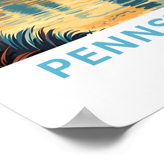 ペンシルバ統一されたニア州旅行プリント ポスター (角)