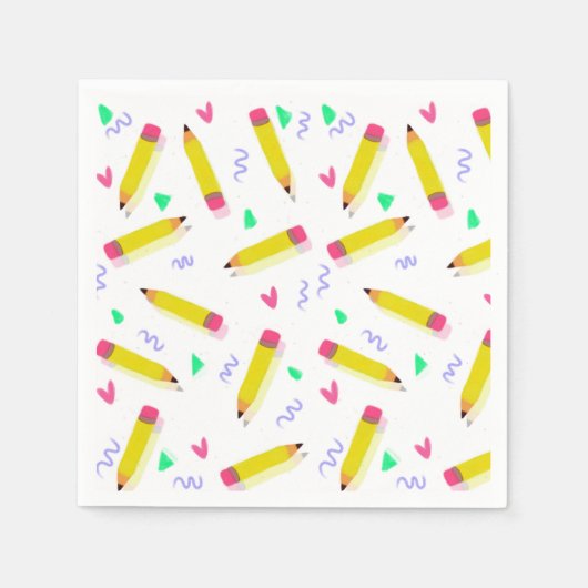 ペンシルプレスクール先生グッドエンド・オブ・イヤーTeac スタンダードカクテルナプキン (正面)