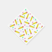 ペンシルプレスクール先生グッドエンド・オブ・イヤーTeac スタンダードカクテルナプキン (角)