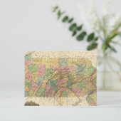 ペンシルベニアとニュージャージーの地図 ポストカード (スタンド正面)