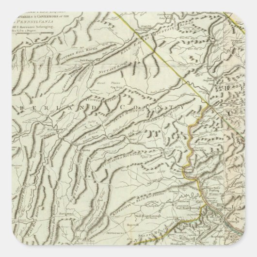 ペンシルベニアの地図2 スクエアシール (正面)
