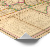 ペンシルベニアの地図 ポスター (角)