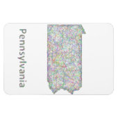 ペンシルベニアの地図 マグネット (横)