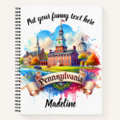 ペンシルベニアの歴史を巧みに描く ノートブック (正面)