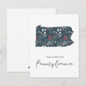 ペンシルベニア州からのハグとキス シーズンカード (正面/裏面)