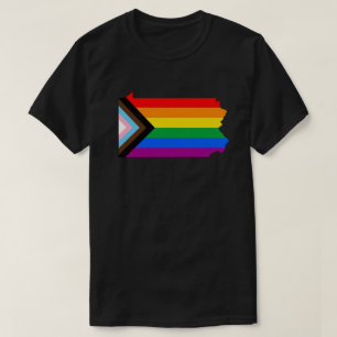 ペンシルベニア州のプライド LGBTQ プログレスプライド Tシャツ