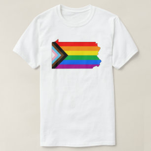 ペンシルベニア州のプライド LGBTQ プログレスプライド Tシャツ