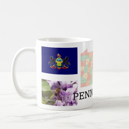 ペンシルベニア州のマグカップ コーヒーマグカップ (左)