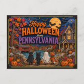 ペンシルベニア州の子供たちからハッピーハロウィン ポストカード (正面)