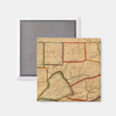 ペンシルベニア州の州の地図 マグネット (正面/裏面)