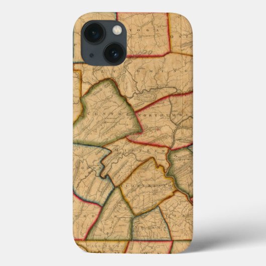 ペンシルベニア州の州の地図 Case-Mate iPhoneケース (裏面)