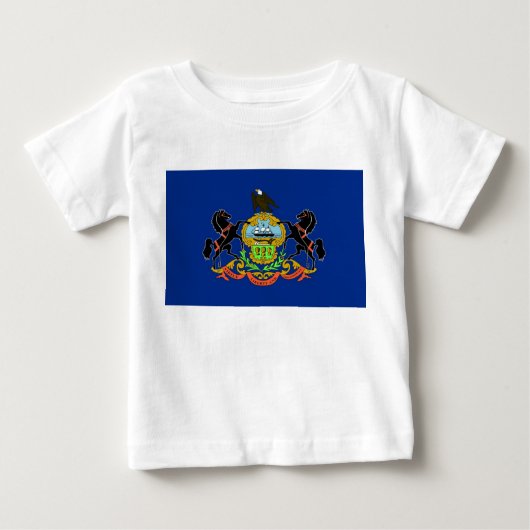 ペンシルベニア州の旗のベビーTシャツ ベビーTシャツ (正面)