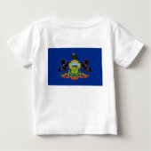 ペンシルベニア州の旗のベビーTシャツ ベビーTシャツ (裏面)