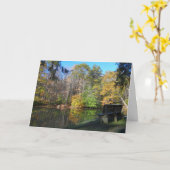 ペンシルベニア州の秋の景色が望める座席 カード (黄色い花)