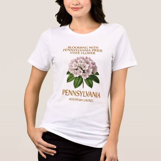 ペンシルベニア州の誇りが満開 トライブレンドTシャツ (正面)