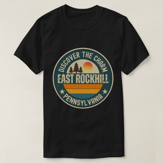 ペンシルベニア州イーストロックヒル Tシャツ (デザイン正面)