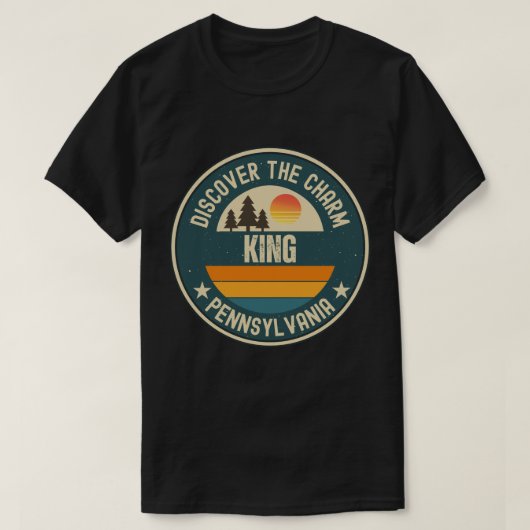ペンシルベニア州キング Tシャツ (デザイン正面)